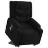 vidaXL Stand up Massage Recliner Chair Office Armchair Single Sofa Black Fabric