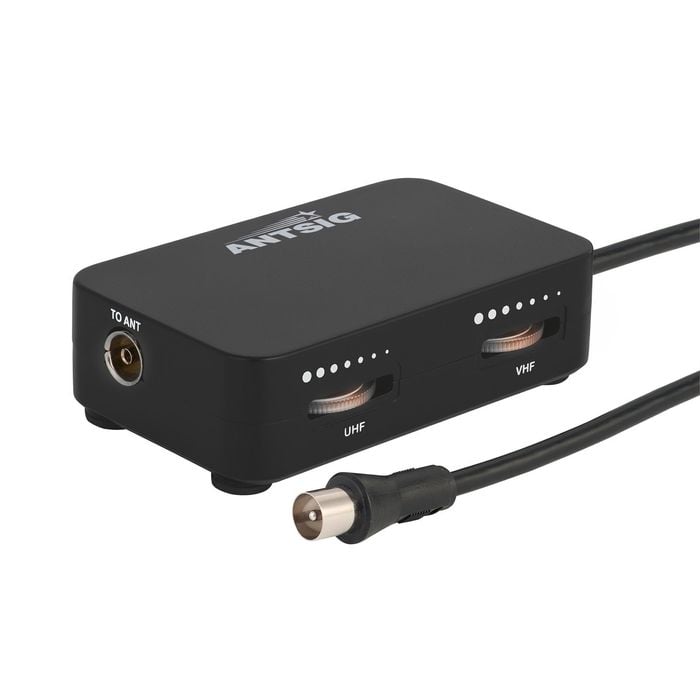 Antsig Separate VHF/UHF Gain Control Indoor Antenna Amplifier