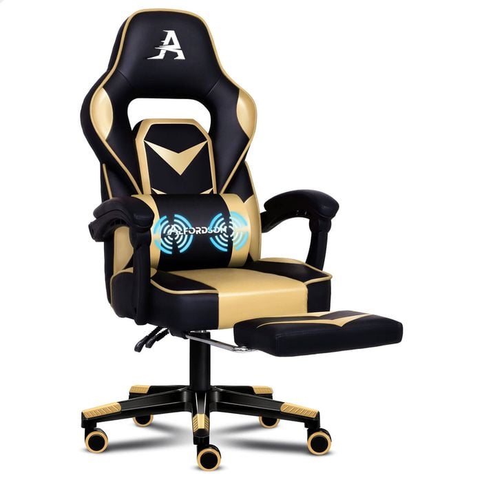 ALFORDSON Gaming Office Chair Gold Bunnings Australia