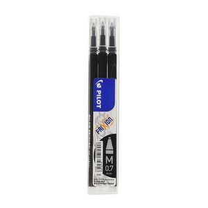 Pilot Frixion Rollerball Pen Refill 0.7mm Tip 3pk (Black)