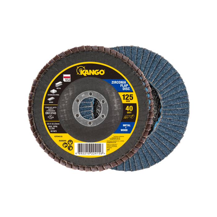 Kango 125mm 40G Zirconia Flap Disc