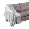 Bloomington Embossed Print Coral Fleece Throw 130 x 160 cm Grey Numbers