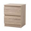 Oikiture Bedside Table Nightstand Natural