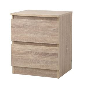 Oikiture Bedside Table Nightstand Natural