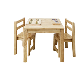 Standard Rubberwood Table with 2 Standard Chairs