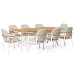 SIMPO Atlanta 9-Piece Outdoor Dining Setting - White