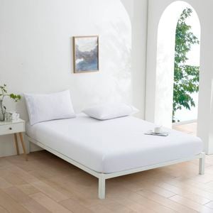 Dreamaker Micro Flannel Combo Fitted Sheet Set White Double