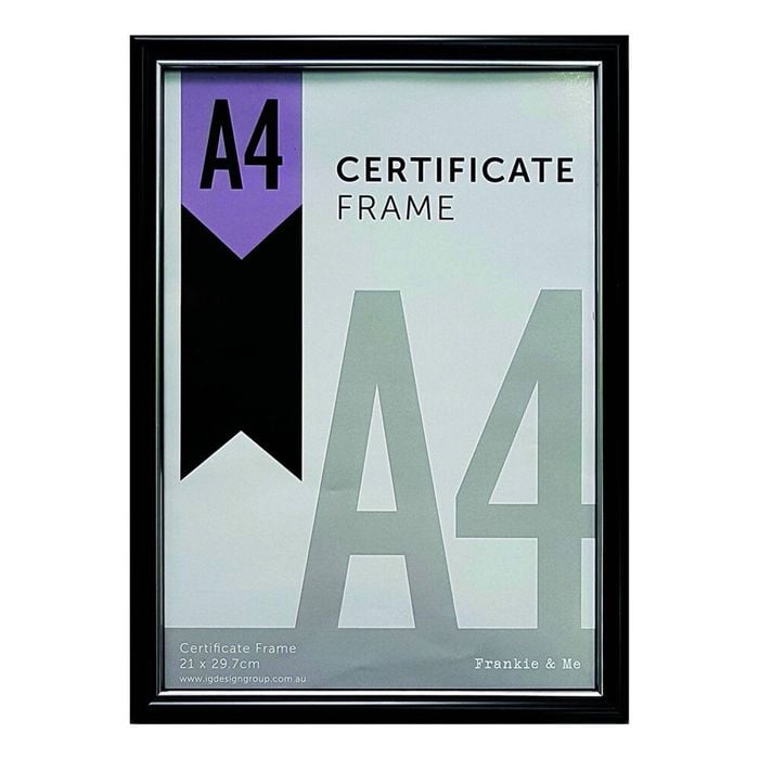 Frankie & Me Picture Frame A4 Photo Holder Home/Office Decor Black