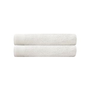 2pc Bambury Ultra soft Elvire Bath Towel 2 Pack Ivory Cotton Woven