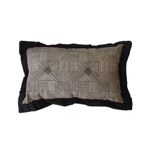 Tribal Black Oblong Filled Cushion 30 x 50 cm