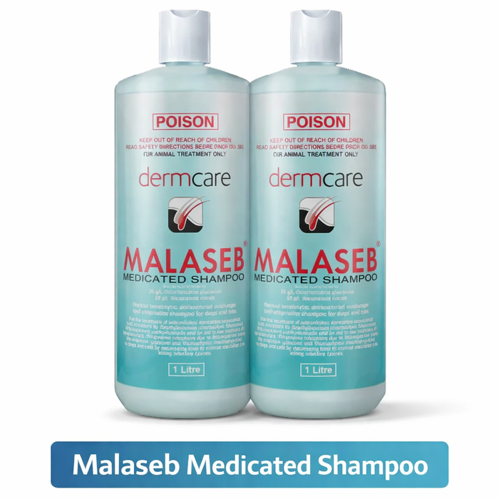 Dermcare Malaseb Medicated Shampoo 1L Twin Pack - Dogs & Cats