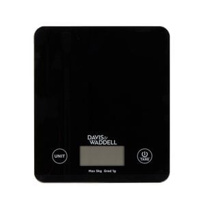 Davis & Waddell Atlas Electronic Kitchen Scale Black 22x19x2cm/5kg