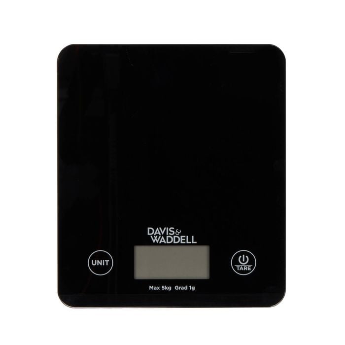 Davis & Waddell Atlas Electronic Kitchen Scale Black 22x19x2cm/5kg