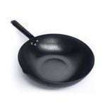 Carbon Steel Wok for Electric, Induction & Gas Stoves - Includes Lid, Spatula & Guide Video