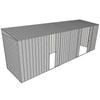 Build-a-Shed 1.5 x 6 x 2m Single and Double Sliding Side Door Skillion Shed - Zinc