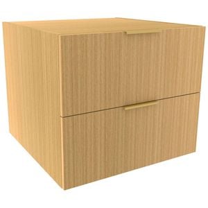 Lugna 512 x 600 x 580mm Sand 2 Drawer Storage Cabinet