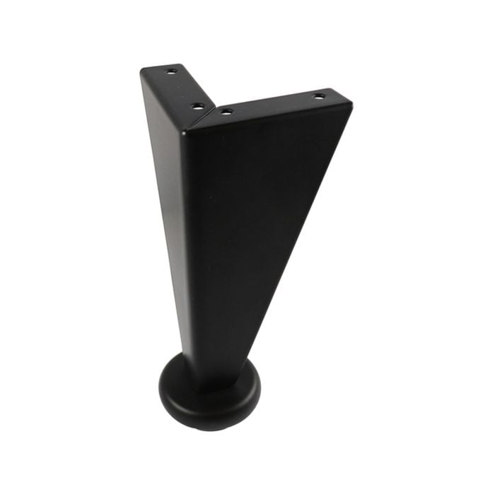 Adoored Black Steel Angled Corner Furniture Leg