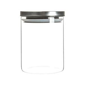 Argon Tableware Glass Storage Jar with Metal Lid - Silicone Seal - 750ml