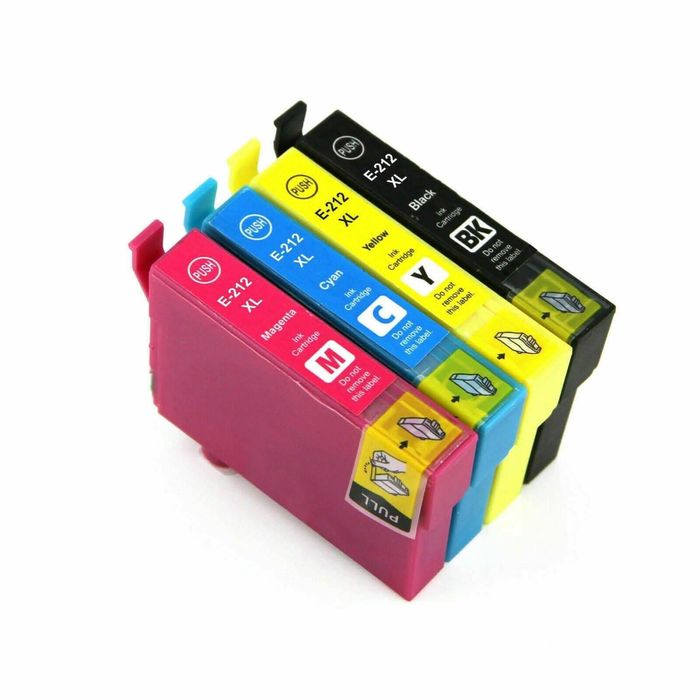 4 Pack Compatible Epson 212xl (c13t02x192-c13t02x492) High Yield Ink Cartridges Combo [1bk,1c,1m,1y] For Workforce Wf28