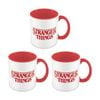 3PK TV Blockbusters Stranger Things Logo Ceramic Coffee Drinking Mug White & Red