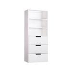 Lugna 1536 x 600 x 380mm White 2 Shelf and 3 Drawer Robe Insert