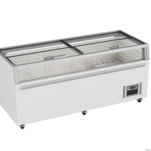Thermaster 900l Supermarket Island Freezer With Glass Sliding Lids  - Commercial Chest Freezers (zcd-l210g)