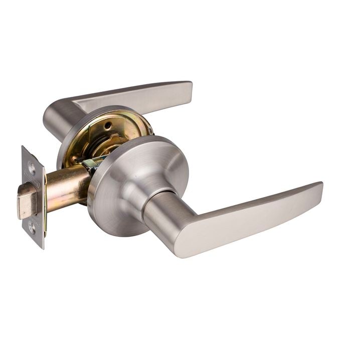 Schlage Satin Nickel Regent Series Jupiter Passage Leverset