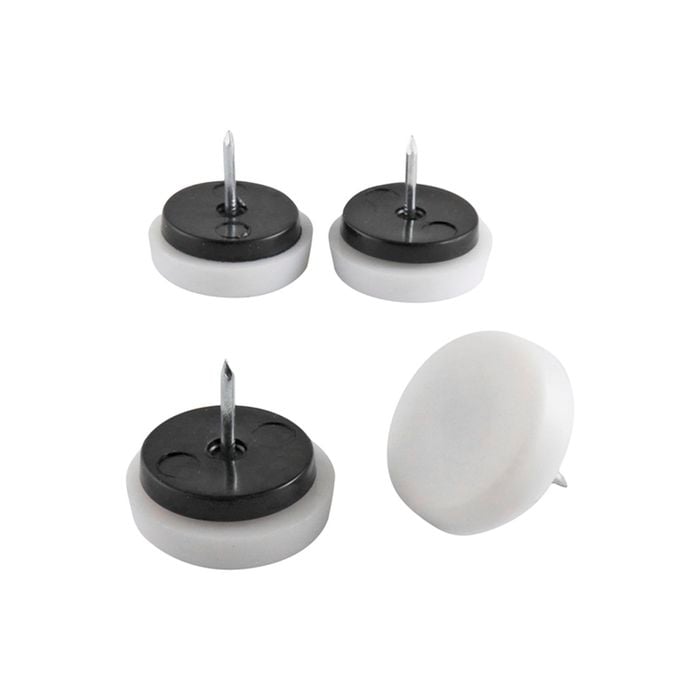 Surface Gard 29mm White Plastic Cushioned Glide - 4 Pack