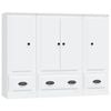 vidaXL Tall Cabinets Sideboard Cupboard Highboard 3 pcs White