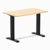Desky Fixed Height Mini Hardwood Office Desk Matte Black Frame 100cm
