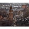 Aerial View Of Big Ben and London  Print 100% Australian Made 90 x 60cm  (Stretched)