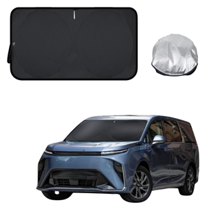 Front Windscreen Sun Shade for LDV Mifa 9 2021 - Current (6 Seater) - XL 160 x 100 cm - Black