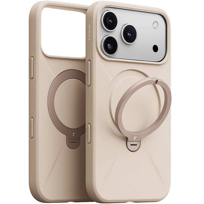 Torras Ostand Spin MagSafe Case For iPhone 17 Pro Max - Modern Brown