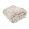 Radisson Angora Oyster Luxury Long Hair Faux Fur Throw Rug 127 x 152 cm