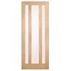 Corinthian 2340 x 820 x 35mm Internal Door White Oak Moda Translucent Glass AMODG18