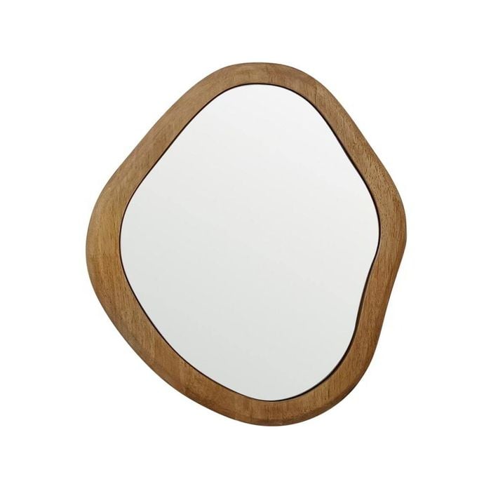 Asymmetric Oval Wood-Framed Wall Mirror 60cm - Bunnings Australia