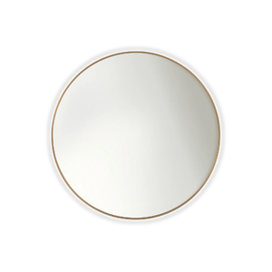 Barelli Signature Framed Round Front Edge-Lit LED Mirror Brushed Brass - 800 x 800mm