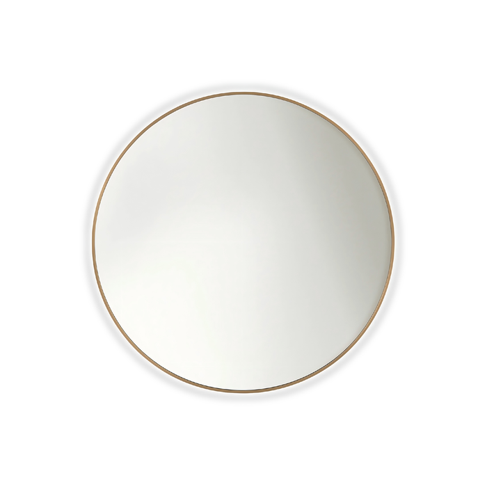 Barelli Signature Framed Round Front Edge-Lit LED Mirror Brushed Brass - 800 x 800mm