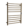 Hotwire 130W 900 x 700mm Gold 10 Bar Flat Round Heated Towel Rail with Timer