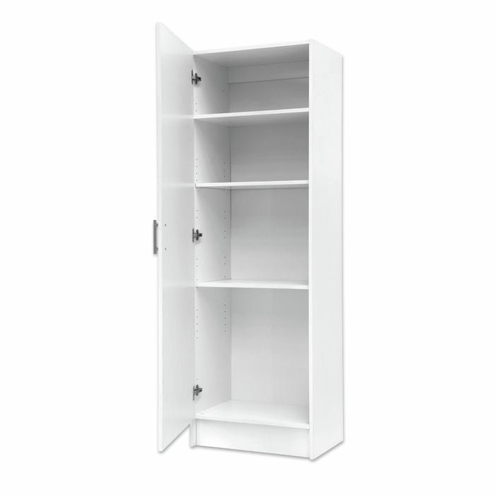 Bedford 600mm White Tall 1 Door High Moisture Resistant Slimline Cabinet
