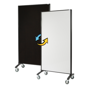 Communicate Mobile Room Divider with Whiteboard and Pinboard 1800x900mm