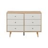 Cosmoliving  Adriana Chest of 6 Drawers Dresser Lowboy Scandinavian-style