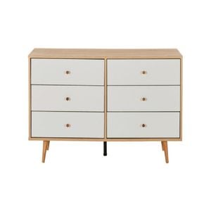 Cosmoliving  Adriana Chest of 6 Drawers Dresser Lowboy Scandinavian-style