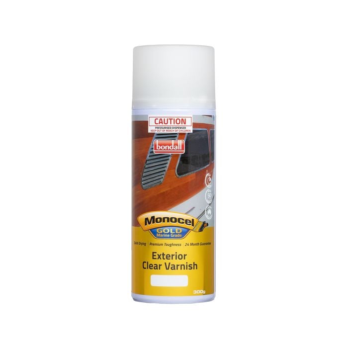 Bondall 300g Satin Monocel Gold Marine Grade Timber Varnish Aerosol - Satin