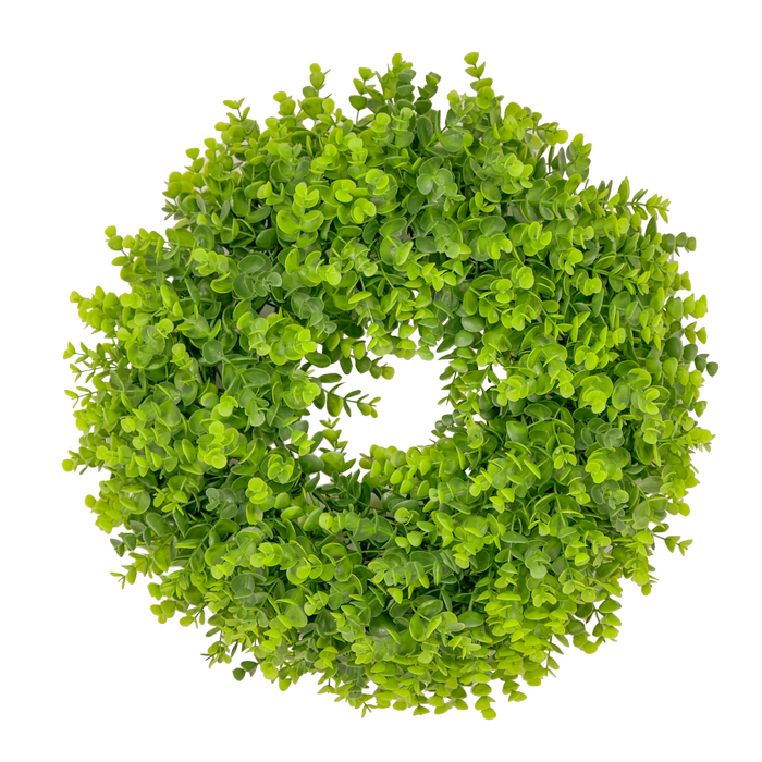 Un-Real 45cm Artificial Outdoor Eucalyptus Wreath - 45cm