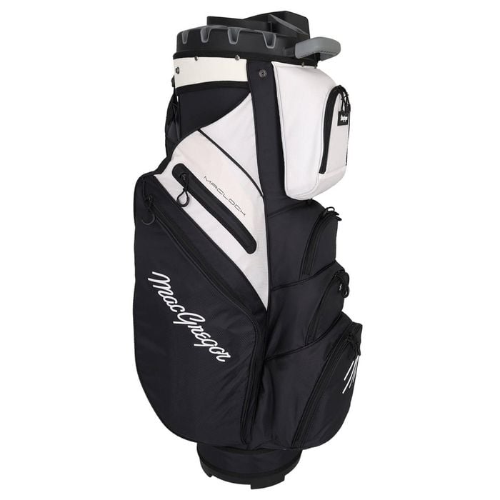 Macgregor Golf Maclock Ultimate Divider System Cart Bag - Black/white