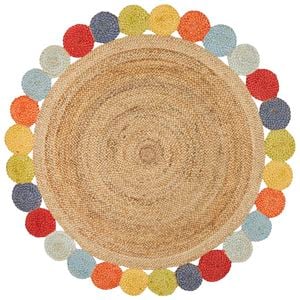 The Rug Connection Gallery Tutti Natal Jute 150x150cm - Small Round Handwoven Jute Indoor Rug