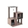 Costway Modern Cat Tree Wooden Cat Tower Sisal Scratching Posts