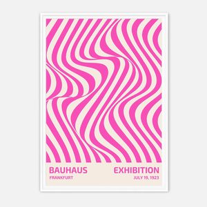 Galrie Bauhaus Frankfurt 1923 Exhibition Poster - Vintage Abstract Art Print, White Frame, 70 x 100cm (28 x 40inch)