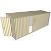 Build-a-Shed 1.5 x 5.2 x 2m Hinged Door Tunnel Shed With Sliding Side Door - Cream